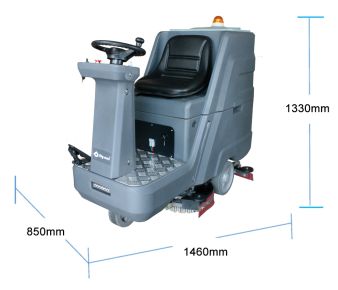 D8PRO Ultra Ride On Floor Scrubber Dryer do pracy w dużych obszarach przemysłowych. 1